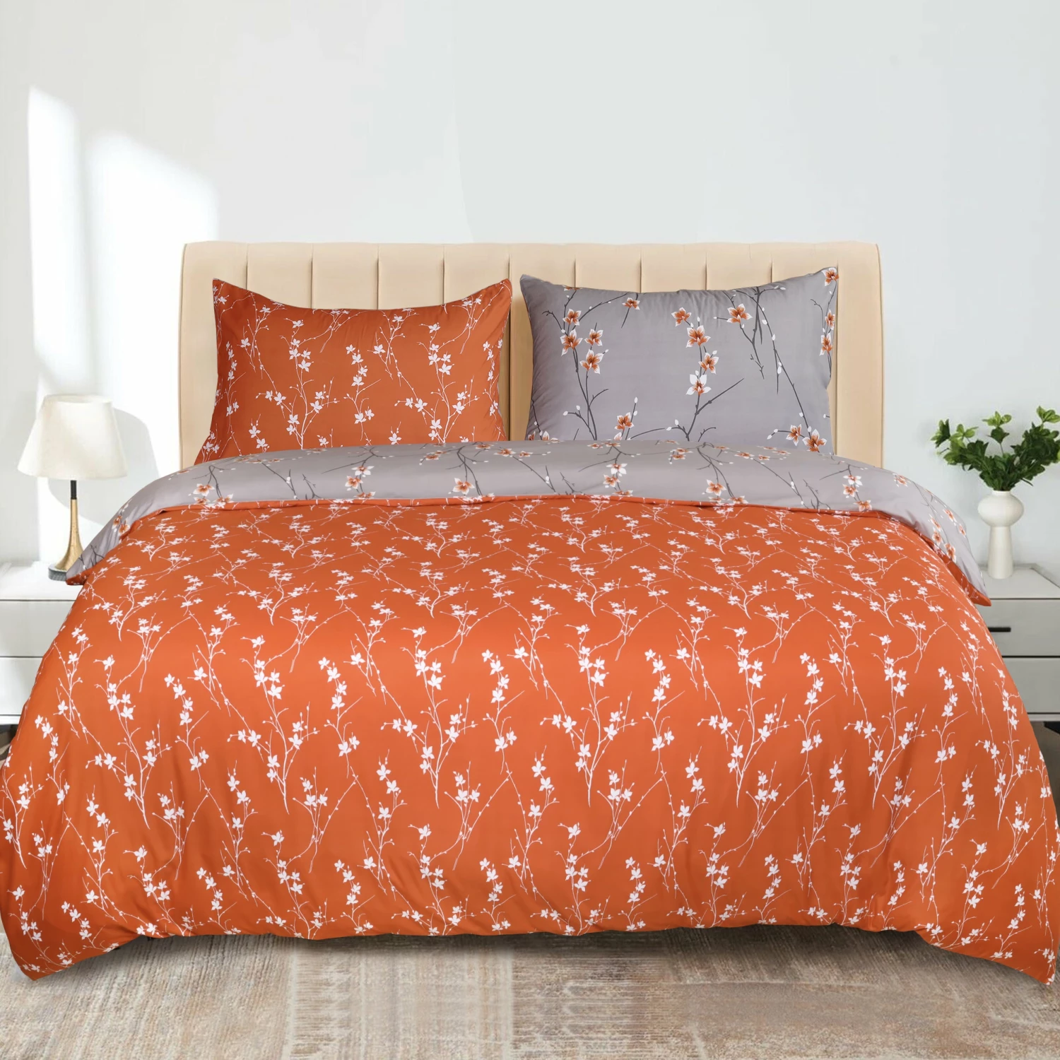 Reversible Floral Duvet Cover Set 3 Reversible Floral Duvet Cover Set