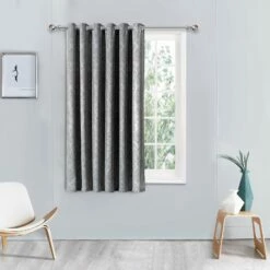 Charcoal Eyelet Curtains Embossed Blackout -Bed Linings Sale 1 1154c0f4 36fc 4ab9 a6c9 ad6827ca65d8