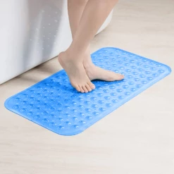 Anti-Bacterial Bathtub Shower Mat Large Non-Slip Rubber Mat Light Blue -Bed Linings Sale 1 556f95db 04f9 4135 9d37 2c23d919900f