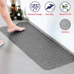 Anti-Bacterial Bathtub Grey Shower Mat