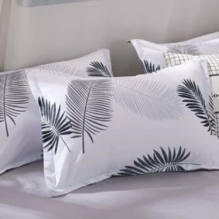 White Duvet Cover | Grey Leaf Art Print Bedding Set 11 White Duvet Cover | Grey Leaf Art Print Bedding Set -Bed Linings Sale 2 59be9f5d 18e0 4c50 9b39 b004a44c5f40
