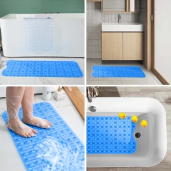 Anti-Bacterial Bathtub Shower Mat Large Non-Slip Rubber Mat Light Blue -Bed Linings Sale 2 698edccb c252 4265 a919 e88393da44dc