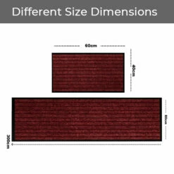 Rubber Backed Mats For Floors PVC Dirt Trapper Entrance Rubber Mat Burgundy -Bed Linings Sale 2 9932a9dd 66b5 4046 975d 92b76634683f