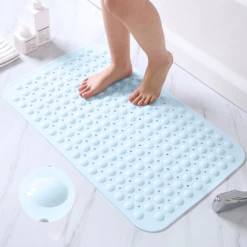 Non Slip White Shower Mat For Bathtub & Thickened Rubber Backing -Bed Linings Sale 4 dcef778c 8910 4e80 9da4 8c565613a2a0