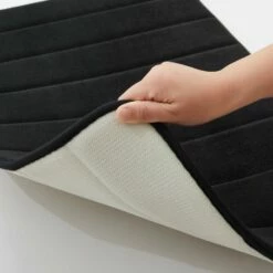 Memory Foam Bathroom Mat Black -Bed Linings Sale Black 06