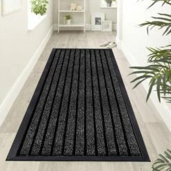 Black Doormat Non Slip PVC Rubber Mat