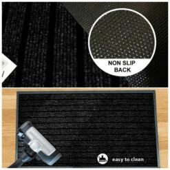 Black Doormat Non Slip PVC Rubber Mat -Bed Linings Sale Black 1 da52d641 7ee2 465d ab3c d4db10b4e2e0