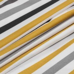 Ochre Stripe Reversible Duvet Cover Set -Bed Linings Sale BlackYellowStripe 11
