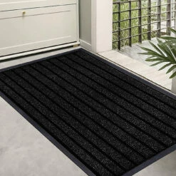 Black Doormat Non Slip PVC Rubber Mat -Bed Linings Sale Black 26239fcc 5f57 4ebe ac12 e1381f858fba