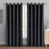 Blackout Curtains Ready Made Embossed Black 1 Blackout Curtains Ready Made Embossed Black -Bed Linings Sale BlackoutEmbossedBlack 0