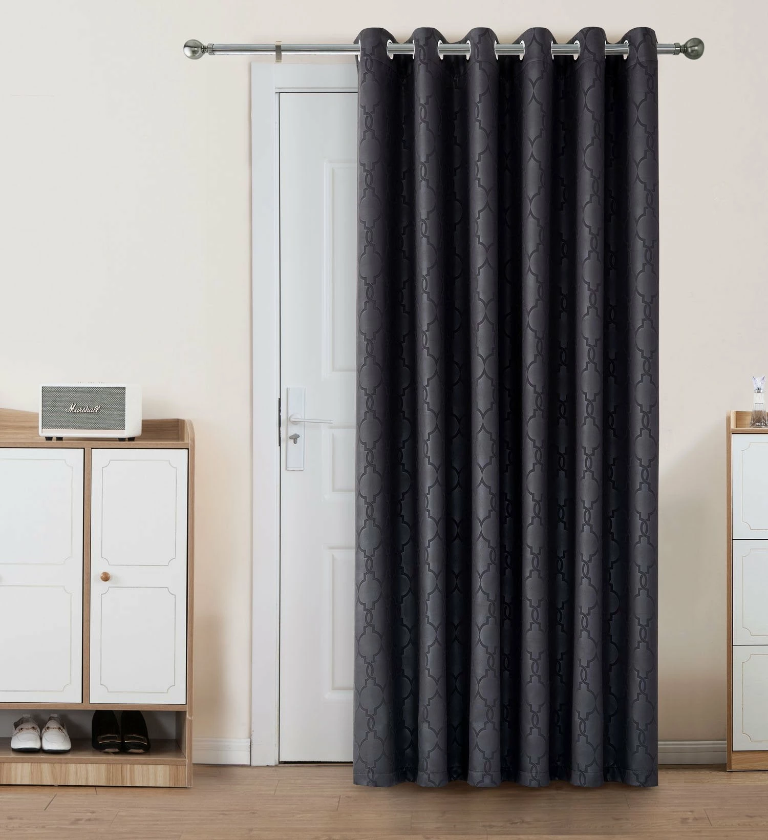 Thermal Curtains For Winter & Summer Ring Top Door Curtain Black 3 Thermal Curtains For Winter & Summer Ring Top Door Curtain Black