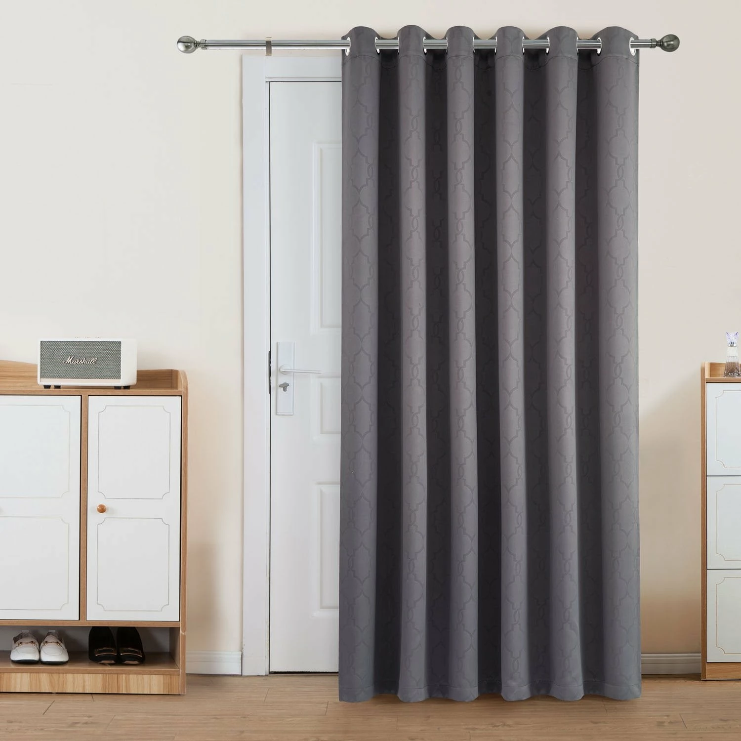 Dark Grey Curtains Ready Made Embossed Pattern 3 Dark Grey Curtains Ready Made Embossed Pattern