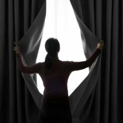 Thermal Eyelet Curtains Dark Grey Embossed Blackout Window Drape -Bed Linings Sale BlackoutEmbossedGrey 6 adbc6e03 a530 4866 8c8b ad620efaf9c0