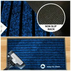 Non Slip Blue Doormat Rubber Backed PVC Mat -Bed Linings Sale Blue 1 7d1ab4ca 9158 40d6 a019 e9f80937c550