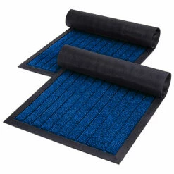 Non Slip Blue Doormat Rubber Backed PVC Mat -Bed Linings Sale Blue 2 fc412368 5b2c 4159 aa17 9fd0c6f48237