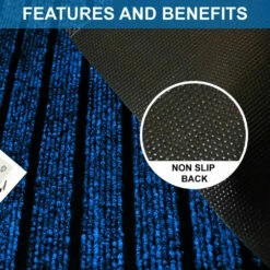 Non Slip Blue Doormat Rubber Backed PVC Mat -Bed Linings Sale Blue 5 512c615f f974 472b 88d9 94477b68f9f3