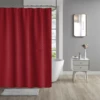 Long Shower Curtain Eyelet Rings Waterproof Burgundy -Bed Linings Sale Burgundy