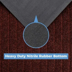 Rubber Backed Mats For Floors PVC Dirt Trapper Entrance Rubber Mat Burgundy -Bed Linings Sale Burgundy 2