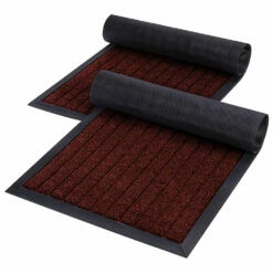 Rubber Backed Mats For Floors PVC Dirt Trapper Entrance Rubber Mat Burgundy -Bed Linings Sale Burgundy 6