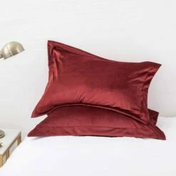 Burgundy Duvet Cover Crushed Velvet Bedding Set -Bed Linings Sale Burgundy Makhmal Duvet 4