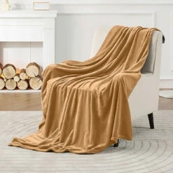 Fluffy Fleece Blanket Single, Double, King & Super King -Bed Linings Sale Camel aaa58cb8 e155 43dd 83e2 ee0c44600bb9