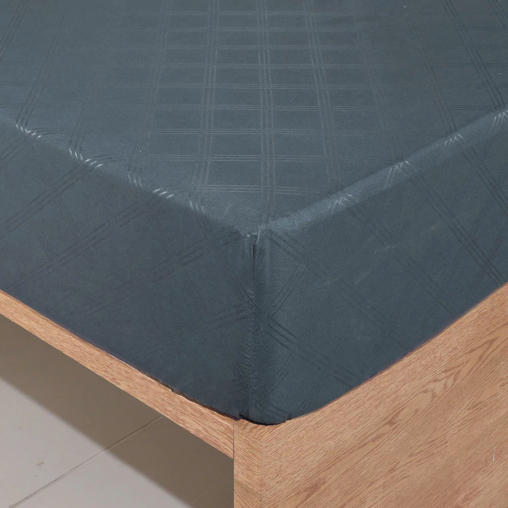 Charcoal Grey Fitted Sheet Deep Bed Sheet 25cm Embossed Pattern 6 Charcoal Grey Fitted Sheet Deep Bed Sheet 25cm Embossed Pattern - Image 4