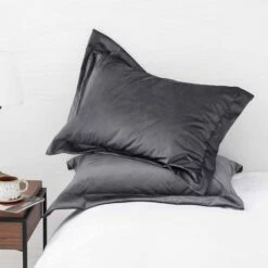 Velvet Duvet Cover Charcoal Bedding Set -Bed Linings Sale Charcoal Makhmal Duvet 3