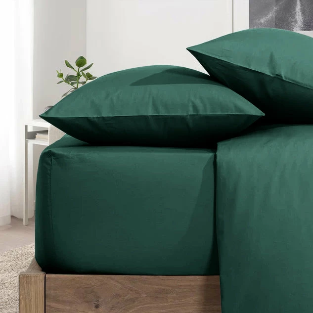 Emerald Green Pillow Cases Plain Cover Pair 6 Emerald Green Pillow Cases Plain Cover Pair - Image 4