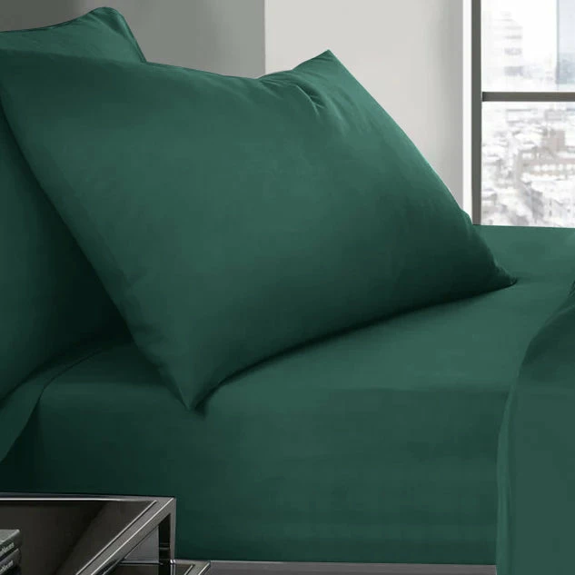 Emerald Green Pillow Cases Plain Cover Pair 8 Emerald Green Pillow Cases Plain Cover Pair - Image 6