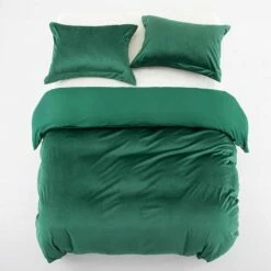 Crushed Velvet Duvet Cover Quilt Bedding Set -Bed Linings Sale Emerald Makhmal Duvet 2 7b7530b8 1696 48e2 ae3f 5904b632ad54