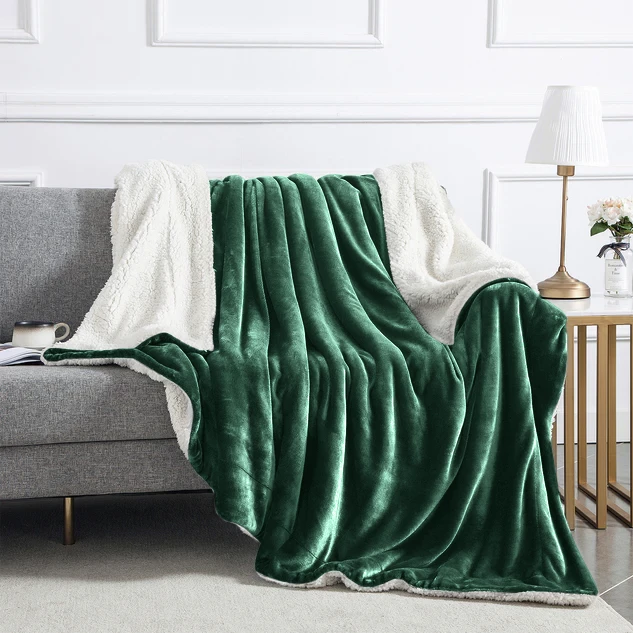 Emerald Green Throw Blanket 3 Emerald Green Throw Blanket - Image 2