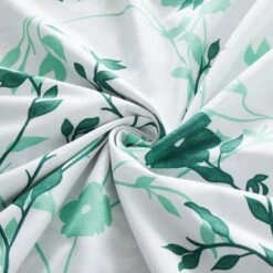 Green Floral Duvet Covers Floral Bedding Set Single, Double, King & Super King -Bed Linings Sale GreenFlower 06