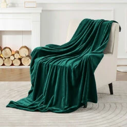Fluffy Fleece Blanket Single, Double, King & Super King -Bed Linings Sale Green 11423ff3 d9c0 450e 9f05 f0ab88686db0