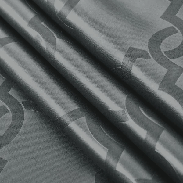 Dark Grey Blackout Curtains Embossed Ready Made 4 Dark Grey Blackout Curtains Embossed Ready Made - Image 2