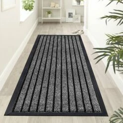 Rubber Mat PVC Dirt Trapper Entrance Non Slip Grey Door Mat