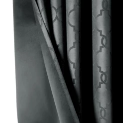 Dark Grey Blackout Curtains Embossed Ready Made 15 Dark Grey Blackout Curtains Embossed Ready Made -Bed Linings Sale Grey 4