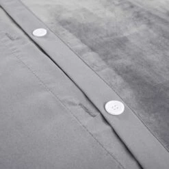 Crushed Velvet Duvet Cover Quilt Light Grey Bedding Sets -Bed Linings Sale Grey Makhmal Duvet 5