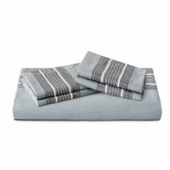 Super King Duvet Cover Striped Print Reversible Bedding Grey -Bed Linings Sale GreyStripe 09
