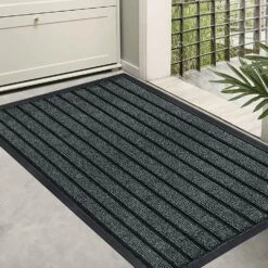 Rubber Mat PVC Dirt Trapper Entrance Non Slip Grey Door Mat -Bed Linings Sale Grey 41c44a98 81c1 4fde 95df 43c0135916c9