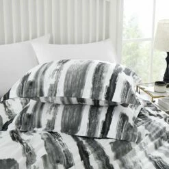 Abstract Bedding Grey Art Print Duvet Cover Set 13 Abstract Bedding Grey Art Print Duvet Cover Set -Bed Linings Sale InkWash 03