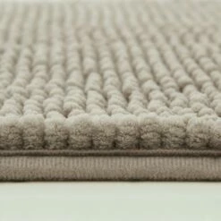 Chenille Bath Mat Silver -Bed Linings Sale Khaki 05