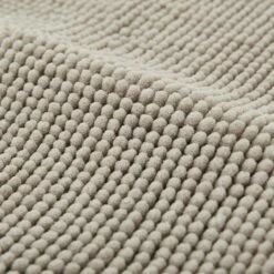 Chenille Bath Mat Silver -Bed Linings Sale Khaki 06