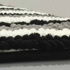 Chenille Stripe Bath Mat Non Slip Memory Foam Water Absorbent Mat 11 Chenille Stripe Bath Mat Non Slip Memory Foam Water Absorbent Mat -Bed Linings Sale Monochrome 5 2dd0d5b4 90a0 483d aff2 110f166c3d4d