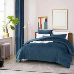 Bed Linings Sale -Bed Linings Sale Navy Blue Makhmal Duvet