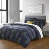 Reversible Duvet Cover Constellation Star Bedding Set Navy -Bed Linings Sale NavyStars 01b
