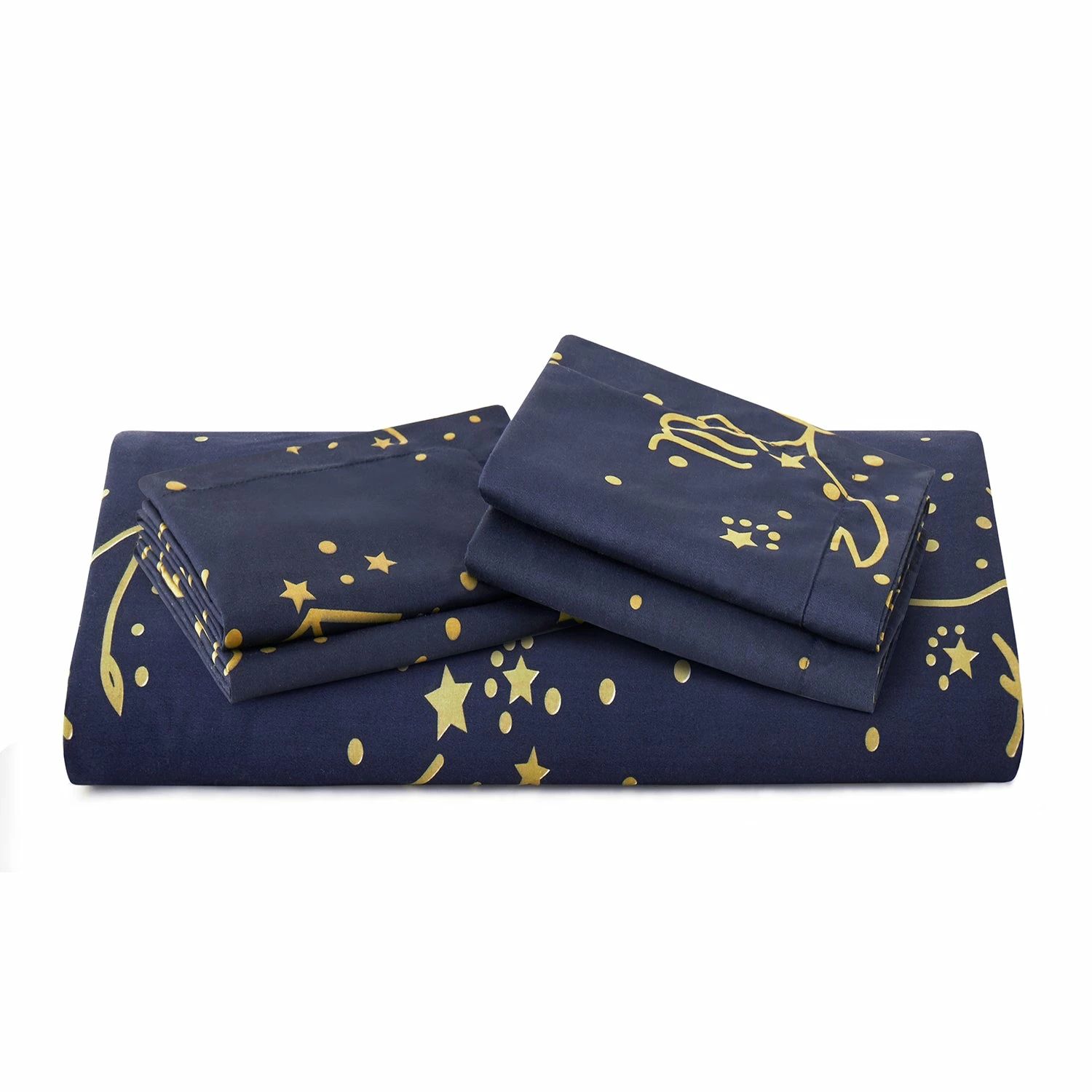 Reversible Duvet Cover Constellation Star Bedding Set Navy 11 Reversible Duvet Cover Constellation Star Bedding Set Navy - Image 9