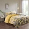 Single Bedding Ochre Blossom Floral Duvet Cover Set -Bed Linings Sale OchreBlossom 01