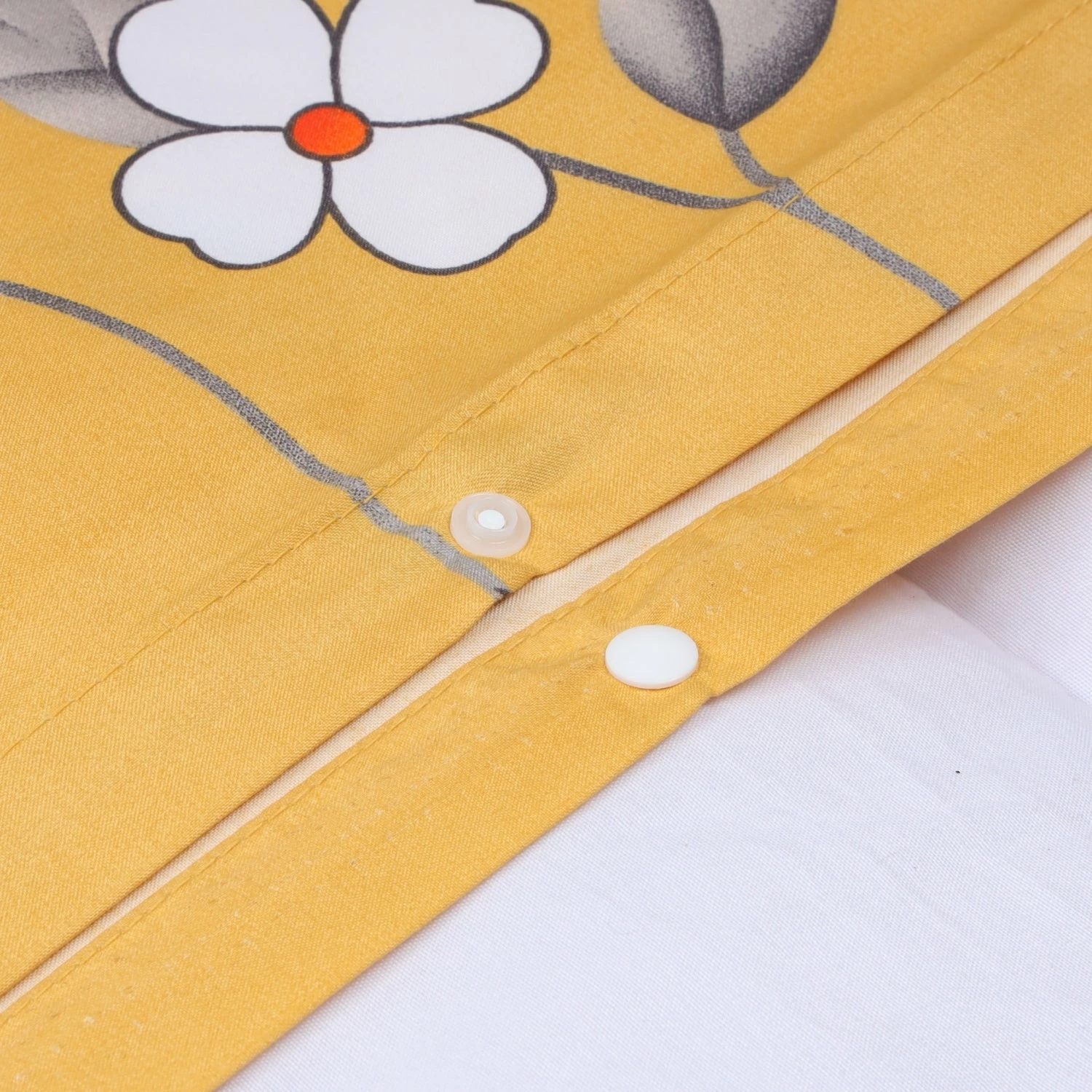 Ochre Flower Duvet Cover Set 6 Ochre Flower Duvet Cover Set - Image 4