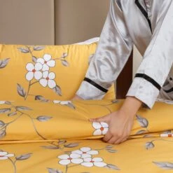 Ochre Flower Duvet Cover Set 19 Ochre Flower Duvet Cover Set -Bed Linings Sale OchreFlowers 9