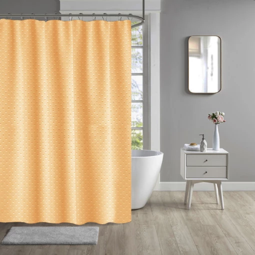 Orange Shower Curtain Waterproof Eyelet Drapes -Bed Linings Sale Orange